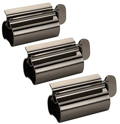 Toothpaste Squeezer 3 Pack - Metal Tube Squeezer Stainless Steel Tube Wringer UDQYQ Toothpaste seat Holder Stand