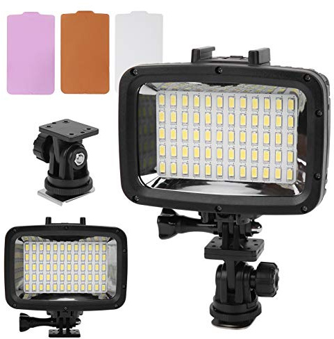 Zunate Underwater LED Fill Light, 40m Djup Vattentät Dykfotograferingslampa, Ljusfyllnad för Video, Kamera, Stativ, Selfiepinne
