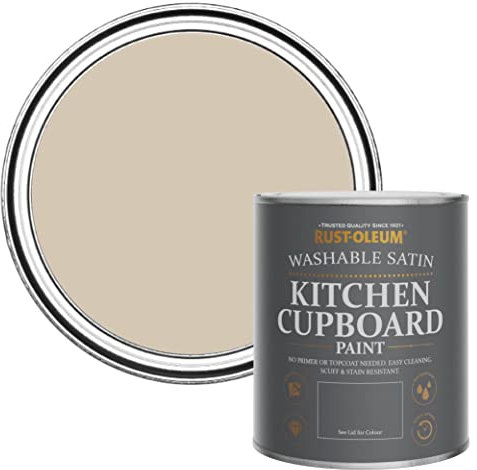 Rust-Oleum Light Brown Scrubbable Kitchen Cupboard Paint in Satin Finish - Butterscotch 750ml