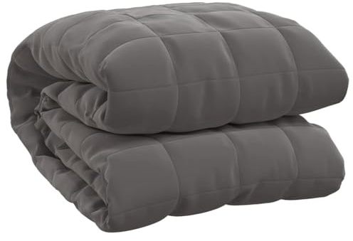 vidaXL Tyngdtäcke grå 200x225 cm 13 kg tyg