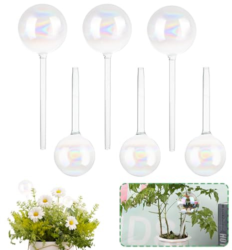 STARVAST 6 palline per irrigazione, vetro di colore per piante, sfere di irrigazione per piante, sfere di irrigazione dosate, per piante e fiori, per interni ed esterni, giardino di casa