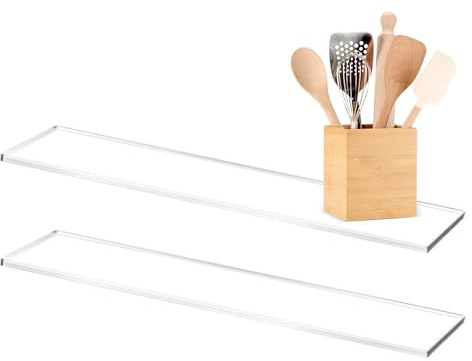 FVPKYUR Ricambio per mobili da cucina | 2 pezzi acrilico ad alta resistenza, per articoli da toeletta, carta igienica, cosmetici, camera da letto, appartamento