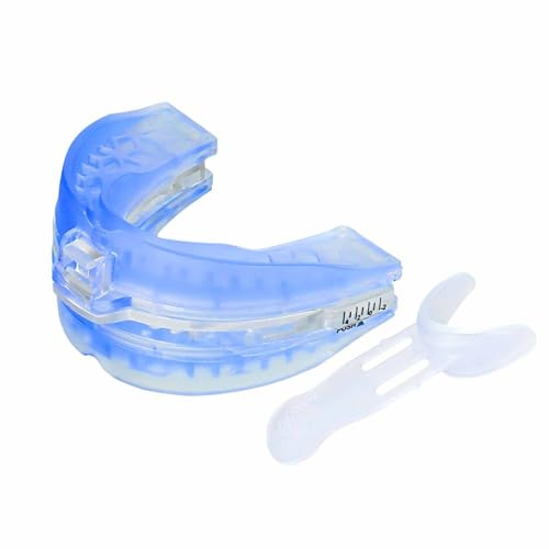 DOHUG Schnarchschiene Verstellbare Aufbissschiene gegen Schnarchen und Knirschen - Anti Schnarch Schnarchstopper - Anti-Snoring Mouth Guard - Verbessert Schlafqualität fü Frauenr Männer(Blau)