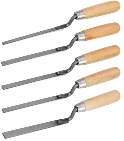 5 Pcs Stainless Steel Pointing Trowel Set Finger Trowel Jointing Tool | Five precision tools 6mm to 15mm for brickwork masonry and patio slab joint finishing work