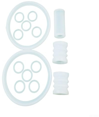Kit de sellado de máquina de helado de servicio suave para Yikafu Ykf Cooco Xu Zhong Hao Bo con anillos de goma y tubos de sellado, incluyendo diez pequeños batidores de dos varillas y componentes de
