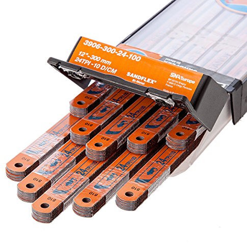 Bahco 3906-300-24 - Juego de 100 cuchillas para sierra para metales (12 x 24)