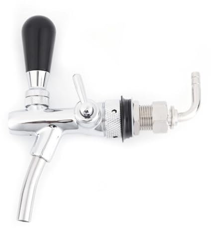 DeWin Tireuse Réglable Robinet Bière, Chromé G5/8 Keg Bière Brassage Robinet pour Restaurants de Bar à Domicile