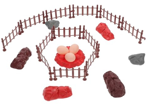 Hemobllo 22pezzi Recinzioni Simulazione e Uova Per Terapia Per Creare Delle Fate Affascinanti e Decorazioni Per Recinti Da