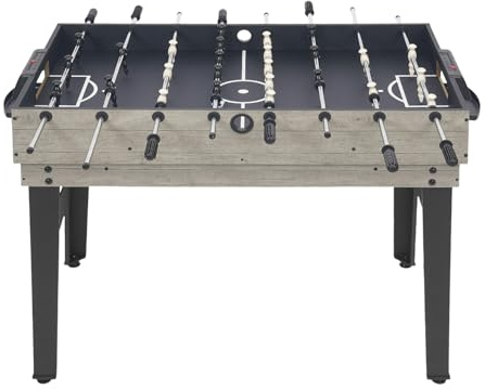 C-Juzarl Mesa de juegos multifuncional, futbolín, mesa de billar de 122 x 60 cm, minimesa de ping pong, mesa de juegos multijuego para adultos, 10 juegos en 1 (gris)