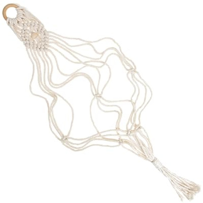 Cabilock Percha para Guardar Instrumentos en Algodón y Lino Ukelele para de Macramé Colgador de Pared Estable Adecuado para Jardín