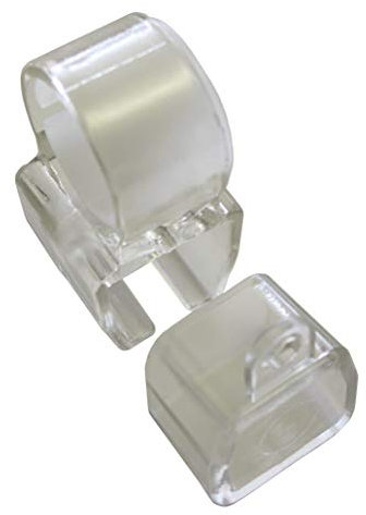 Gardinia Halter mit Endkappen für U-Laufschienen, 2 Stück, Kunststoff, Transparent