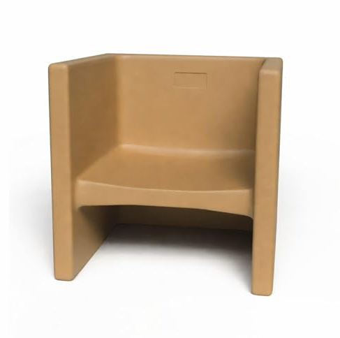Children's Factory 3-in-1 Cube Chairs for Kids, Kids Chair, Almond, 1