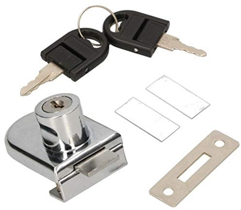 KOTARBAU Verrou de porte en verre - Serrure de bureau - Pendule en verre - Pour armoire, vitrine, meuble