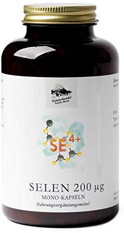 KRÄUTERHANDEL SANKT ANTON - Selen Kapseln - 200µg reinen Selens - Hochdosiert - Vitamin E - Deutsche Premium Qualität (365 Kapseln)