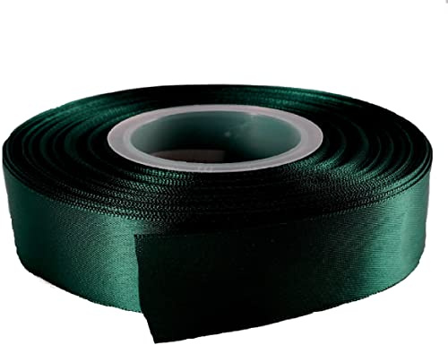 25 Yards / 23Meters of Satin Ribbon 12mm Gifts Wrap Sew Party, Decorations Events Dress Wedding Christmas Crafts, Bows Car, DIY, Bouquets, Cake Buy Any 3 & GET 1 Free (Dark Green)