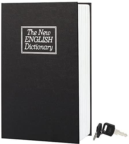 Diversion Book Safe Storage Box,Secret Can with Security Key,Hidden Stash Safe Box, Secret Safe Containers for Money, Jewelry Documents or Valuables,Black