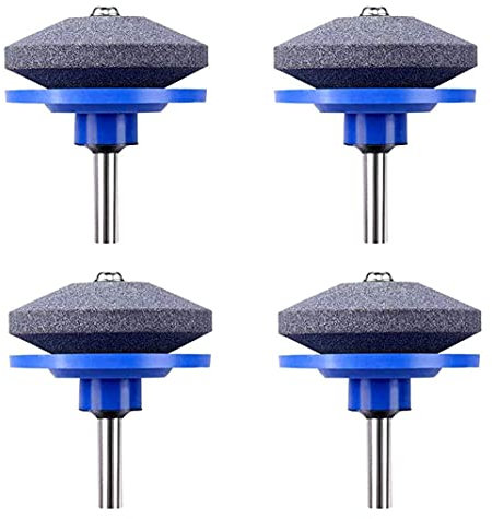 Rasenmäher Messerschärfer,4 PCS Rasenmäher Schärfer Messerschärfer Gartenschleifer Gartengeräte Bohrer Rasenmähermesser Schärfen für Bohrmaschine Handbohrmaschine Reparatursatz