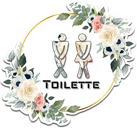 Graz Design Y066 - Adesivo decorativo per porta e bagno, con motivo floreale