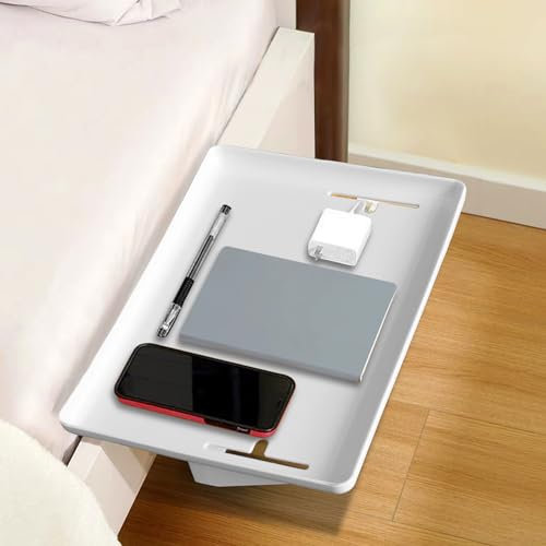 Étagère de Chevet pour lit superposé, Plateau de Chevet, étagère de Chevet pour lit avec Guide de câble, étagère de Chevet à Clipser pour dortoir Universitaire