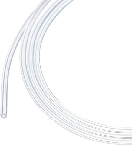 Rebower Tuyau en Silicone de 3 Mètres (10 Pieds) - DI 0,5 mm DE 2 mm - Transparent - Tuyau en Plastique Industriel en Silicone Clair pour Pompage, Vidange, Irrigation, Brassage