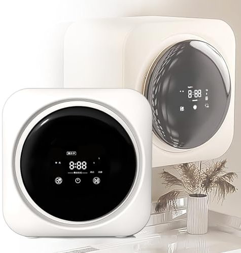 Lavatrice e asciugatrice Completamente Automatica a parete, portatile con pannello di controllo LCD, asciugatrice, 4 modalità, elettrica a carica frontale da 170 W e 5 kg, piccola per appart