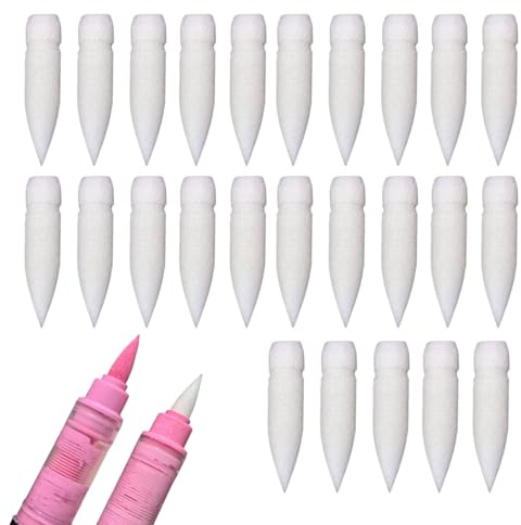 25pcs Acrylic Paint Marker Replacement Nibs, Nylon Pen Tips For Paint Markers, Nylon Replacement Nibs For Refillable Brush Pens, Wear Resistant, Painting Supplies For Student Graffiti Artist