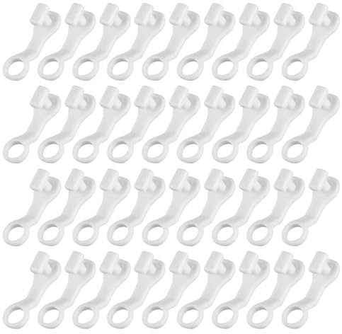 HONRIGO 100 Pcs Curtain Hooks – Durable Plastic Curtain Track for Smooth Sliding – Versatile Rail for Home & Office