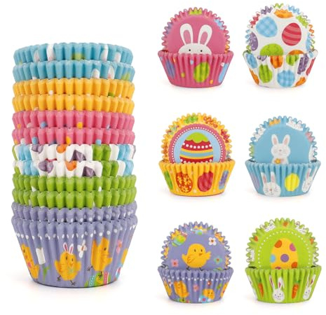 300 Piezas Moldes Magdalenas Papel De Pascua,Moldes De Papel Para Magdalenas Pequeñas,Para Pascua Fiestas Cumpleaños Cupcake Wraps Decoración