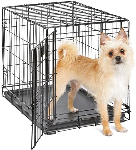 MidWest Homes for Pets - Cage pour Chiens iCrate 60,96 cm, modèle amélioré, Une Porte, Noir