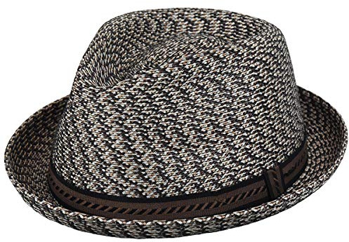Bailey of Hollywood Men's Mannes Braided Trilby Hat, Brown/Multi (Large)