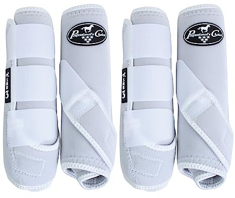 Professional's Choice SMB-3 Sports Medicine Boot | 360 Degrees of Impact Protection | Support for The Suspensory System | Value 4-Pack | Large White