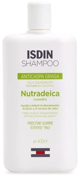 ISDIN Nutradeica Shampooing Pellicules Grasses (400 ml) | Aide à Réduire la Desquamation, les Démangeaisons et l'Excès de Sébum