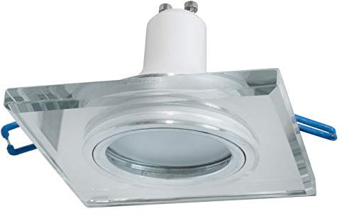Foco LED moderno cuadrado empotrado cristal espejo 6 cm lámpara 8 W GU10 salón