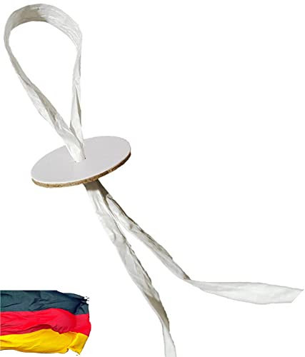 50 ÖKO BALLONVERSCHLÜSSE aus Papier | Weiße Schnellverschlüsse für Helium Luftballons | Ballongas Ballon Verschlüsse Ballonschnüre Ballonbänder Folienballon Deko Geburtstag Party Hochzeit