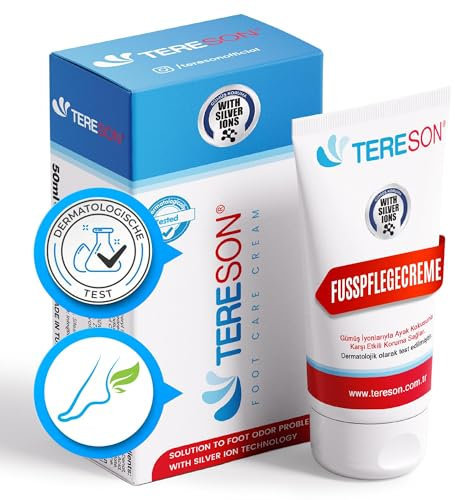 Tereson® Fußgeruch entfernen | Fusscreme - 50 ml | Effektives Mittel gegen Fußgeruch | Fußdeo-Creme für stinkende Füße | Foot Deodorant | Fußpflege Creme für trockene Füße