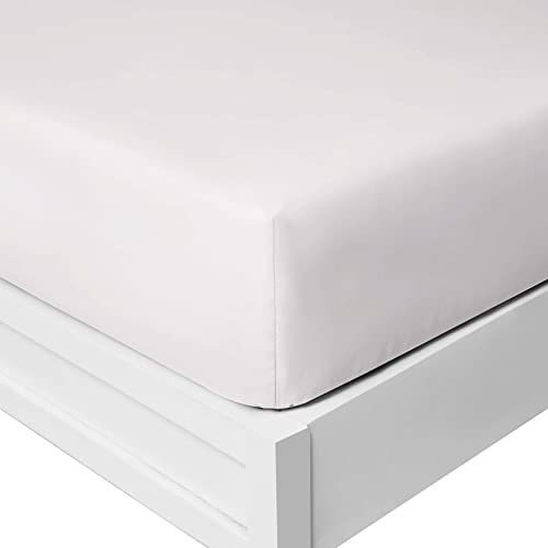 Yorkshire Bedding 25 Cm Fitted Bed Sheets - Super Soft Deep Fitted Sheet Brushed Microfibre Anti Wrinkle Bedsheet Breathable & Fade Resistant (White, Single)