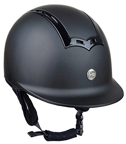 Horsenjoy Genius Casco de equitación, Unisex, Negro, Medium