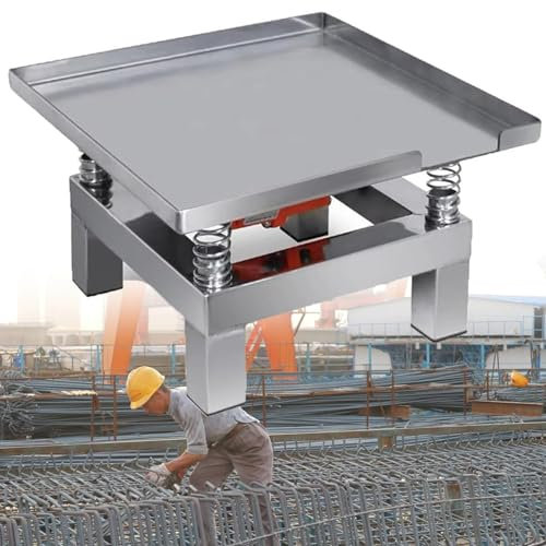 Table électrique de vibration pour béton – Banc de test vibrant 3000 fois/min pour sol de laboratoire, plate-forme compacteur en acier inoxydable pour secouer la densité relative