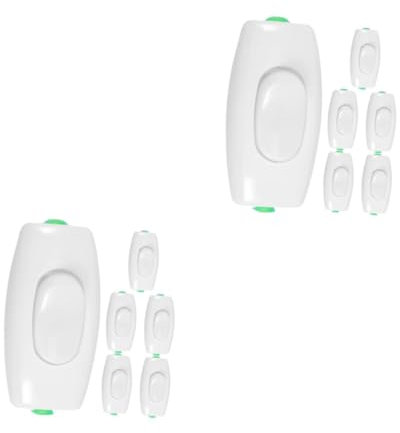 OSALADI 2 Sätze Nachttischschalter Lichtschalter Schutz Doppelschalter Steckdosenabdeckung Kindersicher Lichtschalter Bad Dualer Intelligenter Lichtschalter Led-dimmer Abs Weiß 6 Stück * 2