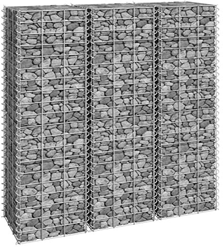 Xichuzi Arriates de gaviones 3 Unidades Hierro 30x30x100 cm, Mesa De Cultivo, Huerto Domestico, Cultivo De Plantas Aromaticas, Arriate De Jardín - 151249