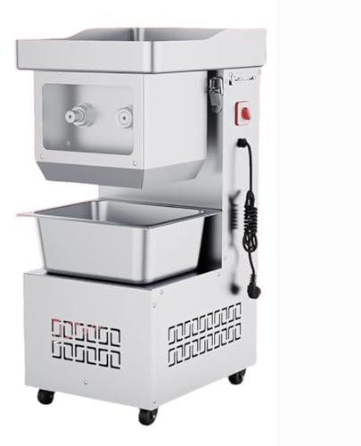 TT-YEC Affettatrice Elettrica Multifunzione in Acciaio Inox per Carne Fresca, Tritacarne Elettrico, con Lame Doppie da 3,5 E 5 Mm, Ruote Universali Portatili, 2200 W.,B