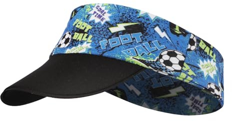 JIAHG Casquette Visière pour Enfant 3-10 Ans Visière Imprimée d'été pour Cyclisme Course Football Tennis Golf Bandeau de Sport Élastique à Séchage Rapide UPF 50+