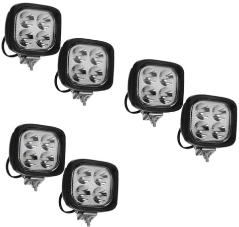 Vaguelly 3 Series Faro De Carretilla Elevadora Luces Led Luces De Conducción Iluminación De Montacargas Condujo Blanco Cálido Luz Portátil Lámpara Bombilla El Plastico Negro 2 Piezas X 3