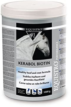 EQUISTRO® Kerabol Biotin| Ergänzungsfuttermittel für Pferde | Fördert EIN gesundes Hufwachstum und Fellwachstum| Soforthilfe bei geschädigtem Hufhorn | 1.000g