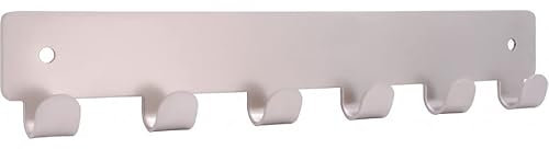 SIRO Hakenleiste Haiger, Schlicht, Stahl matt vernickelt, 240 mm x 16 mm x 41 mm, LA 210 mm, 1603-240ZN4