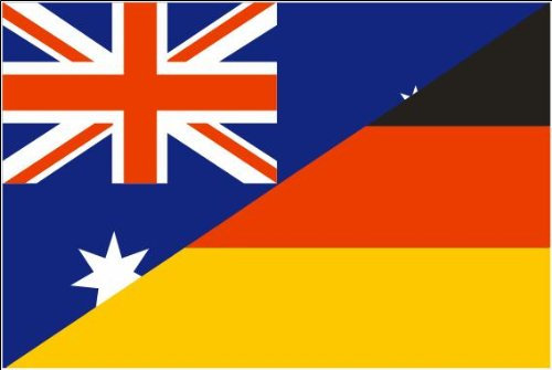 FRIP - Versand Deutschland/Australien Freundschaftsfahne Fahne/Flagge Größe 1,50x0,90m Freundschaft