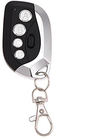 Télécommande pour Porte de Garage électrique - 433,92 MHz - Universelle - pour clonage de Porte de Garage - Duplicateur de Porte-clés (Noir)