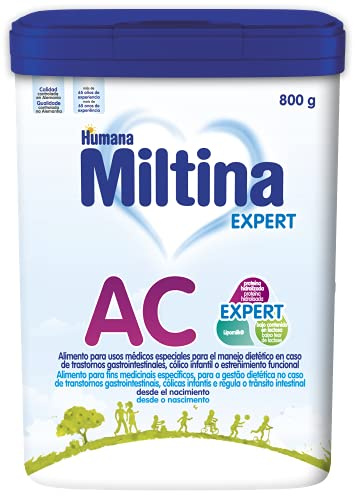 Miltina Expert ® AC, leche especial para bebés, en caso de trastornos digestivos, cólicos y estreñimiento, 800 g