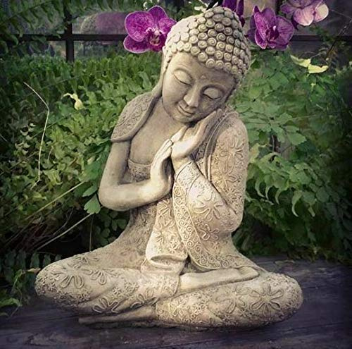 Statue de Bouddha au repos | Pierre reconstituée Décoration de jardin en béton oriental