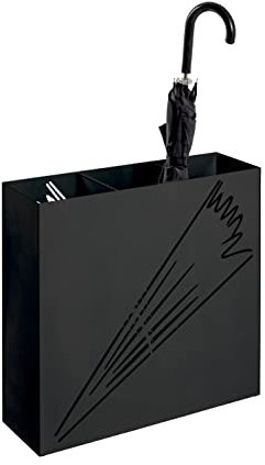 HAKU Möbel Schirmständer schwarz, Metall - Maße: B 50 cm x H 48 cm x T 16 cm, Style: Modern